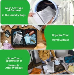 Mrs. Jones Functionele Mesh Waszakken Met Ritsen - Duurzaam Wassen Pouch Voor Wasmachine - Dikkere BH Wassen Zak Voor Het Reinigen - Mannen Vrouwen Blouse Kousen Ondergoed Baby Kleding . — thumbnail 5
