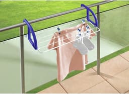 Leifheit hangdroogrek Classic 25 - drooglengte 2,5 m drooglengte - wit blauw — thumbnail 5