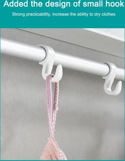 Botec Wanddroogrek inklapbaar - wasrek - droogrek - bespaard ruimte voor compacte ruimtes - 85,5 x 37,5 x 10,7 cm — thumbnail 2