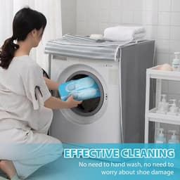 Schoenwaszak voor Veilige Reiniging in de Wasmachine met Ritssluiting, Set van 2, Blauw — thumbnail 3