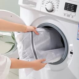 CHPN - Waszakken - Wasnetjes - 7-delig - BH waszak - Was net - Wasmachine zak - Lingerie zakken - Waszakjes - Wit met zwarte rits — thumbnail 4