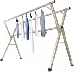 Verstelbaar Roestvrijstalen Droogrek Voor Kleding - Opvouwbaar en Ruimtebesparend Met Snelle Droogfunctionaliteit — thumbnail 1