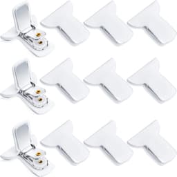 Quilted Dekbed Clips - Laken Clips - Dekbedclips - 12stuks - voor lakens - Dekbed Klemmen - Dekbedovertrek Clips - Stevige Dekbed clips - Dekbedklemmen - Bedlaken Clips - Stevige Dekbedclips - wit - Clips voor Dekbedden en Lakens — thumbnail 2