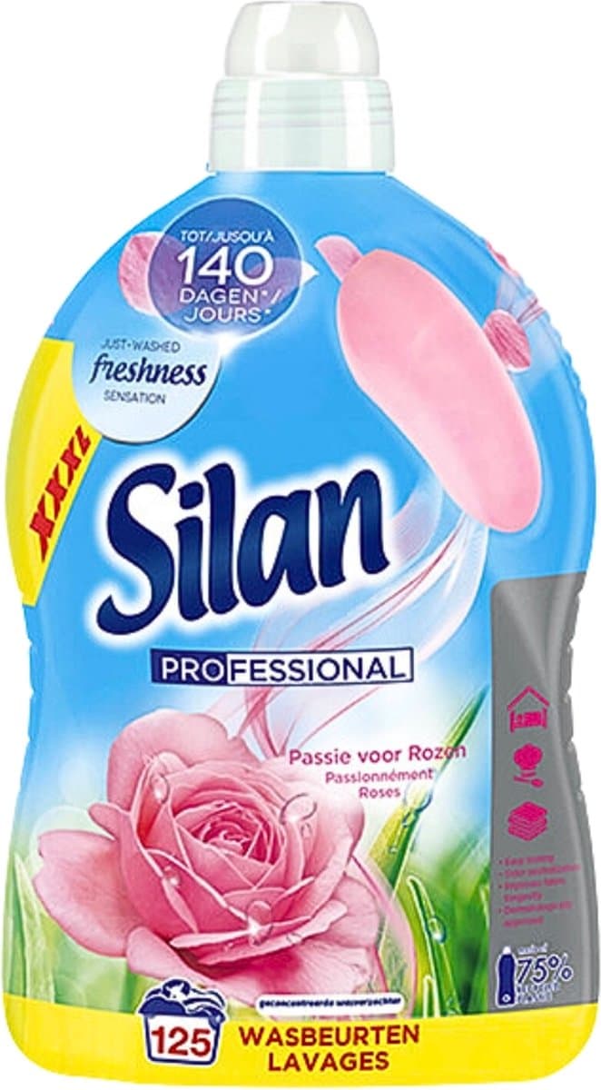 Silan Wasverzachter - Professional - Passie Voor Rozen - Zijdezachte Was - Langer Stralende Kleding - Langdurige Frisheid - 125 Wasbeurten — afbeelding 1