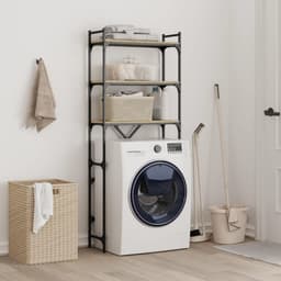Wasmachine rek - Opbergrek - Wasmachine meubel - Opbouwmeubel - Toilet Rek - 67x25x163 cm - Sonoma Eiken — thumbnail 1