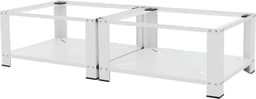 Wasmachine verhoger, Wasmachine Onderstel dubbele set 63x54x32 cm met planchet in wit ML design — thumbnail 1