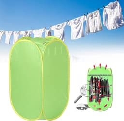 Draagbare Droger - 800W Elektrische Kleding Droogrek - Voor Appartementen - Groen — thumbnail 4