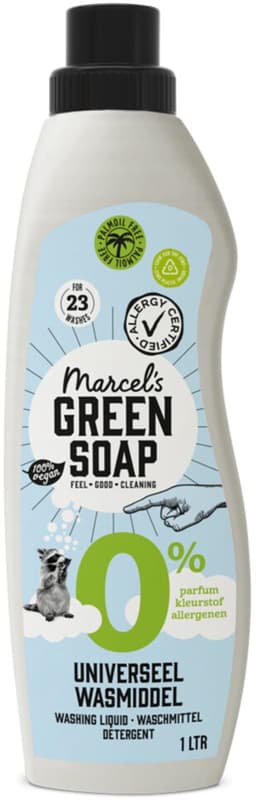 2 x Marcel’s Green Soap – Wasmiddel – Universeel - 0% – Zonder parfum en kleurstof – 1 liter - Wasmiddel 0% Parfum - Gevoelige Huid - Milde Wasmiddel - Duurzame Wasmiddel - Geen Kleurstoffen — thumbnail 2