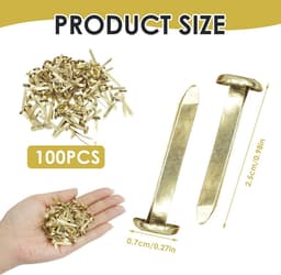 Gouden Mini-binders, 100 stuks - Perfect voor Scrapbooking en Doe-Het-Zelf Projecten — thumbnail 5