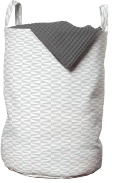 ABAKUHAUS Neutrale waszak, driehoekig, eenkleurig, wasmand met handgrepen, trekkoordsluiting voor wasserettes, 33 cm breed x 49 cm hoog, bleekgrijs — thumbnail 1