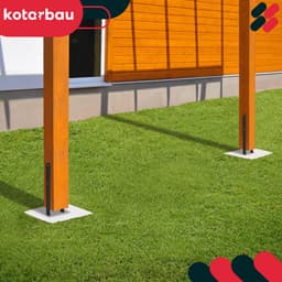 Kotarbau Serie - Stalen H-Paalvoet - 90 MM - Geschikt voor Metalen Bevestiging - Weerbestendig - Set van 4 — thumbnail 2