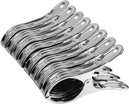 Wasknijpers 16 stuks, grote handdoekklemmen voor strandstoelen, roestvrijstalen klemmen voor handdoeken — thumbnail 1