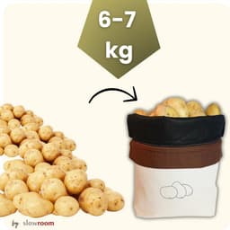 Praktische Groentenzak van Katoen voor Aardappelen – Bescherming tegen Licht en Ontkieming, 36 x 37 cm — thumbnail 5