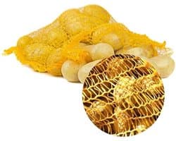 Ritselzakken voor groenten en fruit (12,5 kg) - 10 bruine groentezakken met optimale ventilatie