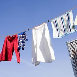 GELLDG Draagbare, uitschuifbare waslijn voor buitengebruik - Geschikt voor kamperen, reizen, tuinen, hotels, enz. - 10 meter — thumbnail 3