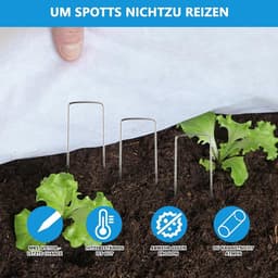 Allecta - 56 stuks stevige grondankers van 15 cm voor onkruiddoek, tenten, omheiningen - camping en tuinanker — thumbnail 4