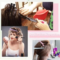 12x Professionele Kappers Klemmen voor Stylen & Knippen - Antislip Haarclips met Siliconen Band — thumbnail 2