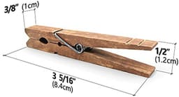 LWR CRAFTS Houten Grote Wasknijpers 3-5/16" 8,4cm 30 Stuks Per Pack (Jacobeen) — thumbnail 2