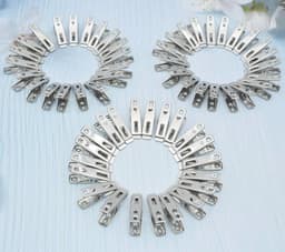 60 Stuks Roestvrijstalen Wasknijpers - Multifunctionele Kleding Clips en Voedsel Afdichting met Opbergdoos — thumbnail 5