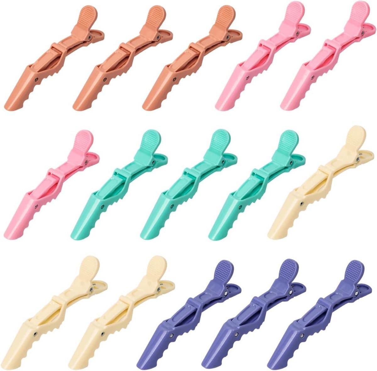 15x Professionele Haarclips voor Stylen en Secties - Krokodillip Klemmen voor Vrouwen — afbeelding 1