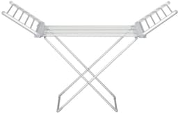 Droogrek - 144x53x96 cm - Opvouwbaar Droogrek Met Verwarming 45-55℃ - Voor Binnengebruik - Metaal - Wit — thumbnail 1