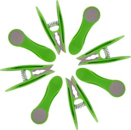 48 Wasknijpers met Softgrip en Sterke RVS-Veren - Groen/Grijs — thumbnail 2