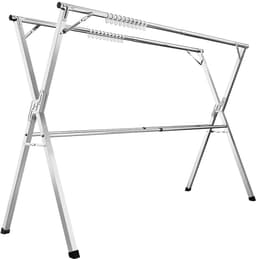Uitschuifbaar Droogrek - Wasrek - Kledingluchter - Roestvrij staal - 66cm x (133-200cm) x 130cm — thumbnail 1