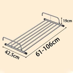 Vouwbaar droogrek - Kledingdroger balkon - Ruimtebesparend drogen - Verstelbaar aan radiator - Compact ontwerp — thumbnail 2