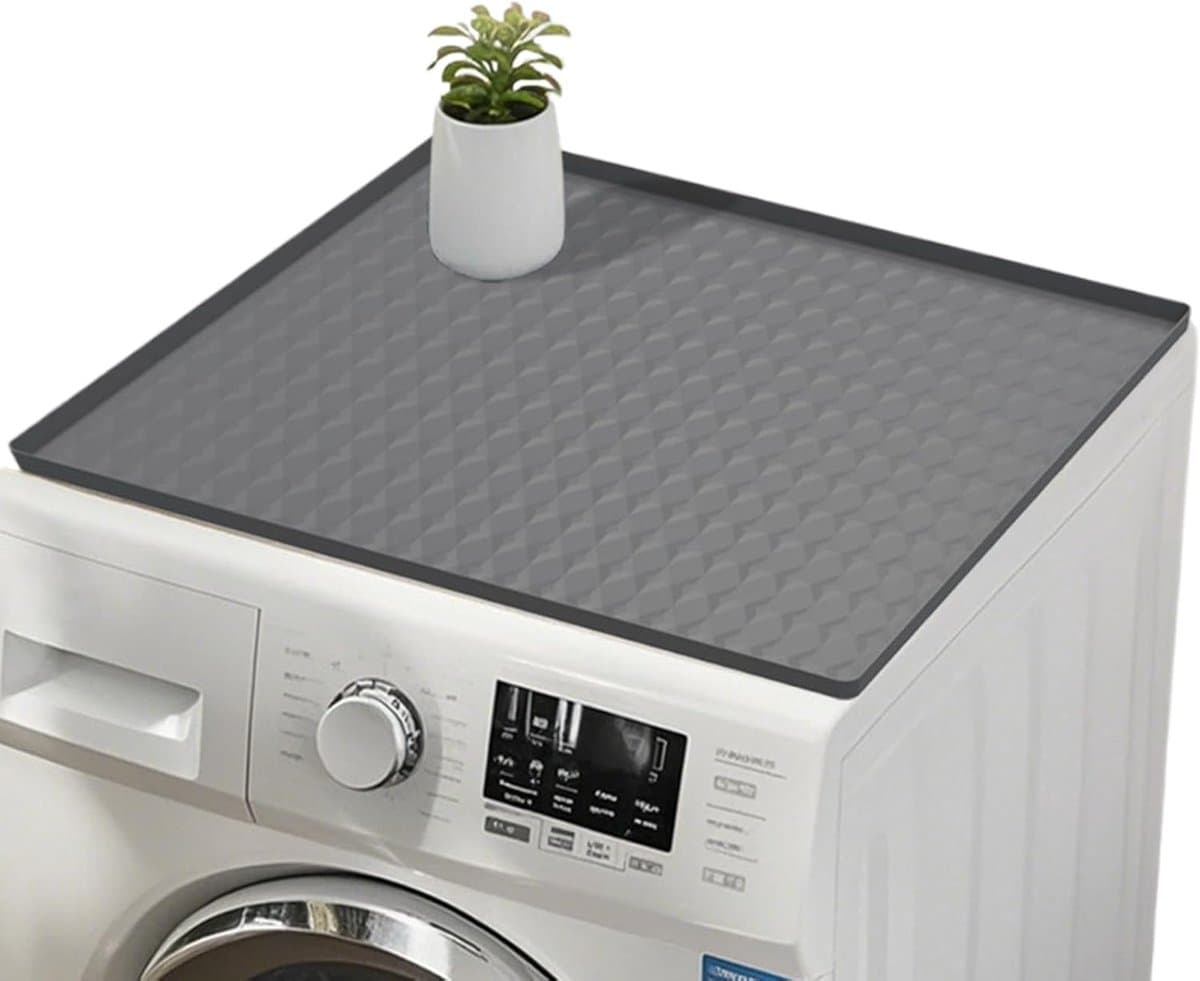 Lekbak Airco - Wasbak Apparaat - Vloer Beschermen - Draagbaar Siliconen - 60x60x1.7cm - Grijs — afbeelding 1