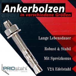 Ankerbouten Roestvrij Staal - Keilbouten Heavy Duty - Beton Bevestigen - Roestvrij V2A Materiaal - M12 x 110 mm — thumbnail 5