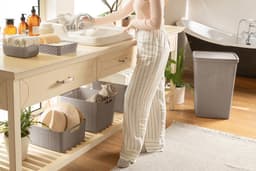 Curver Jute Wasmand met deksel - 58 liter - Taupe — thumbnail 3