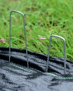 Grondankers voor Tent en Tuin - 50 Stuks met Bufferschijven - 150 mm Lang, Roestvrij Staal — thumbnail 5