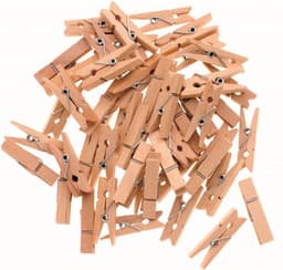 Houten Kledingknijpers - Wasknijpers Ambacht - Knutselen Decoratie - Onbehandeld Natuurhout - 35 mm 48 Stuks - Natuurlijk — thumbnail 1