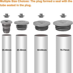 Afvoer Afdichtring - Sifon Ring - Geurvrij Maken - Flexibel Ontwerp - 35-40mm - Grijs — thumbnail 2