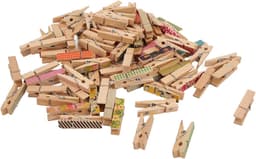 Houten Wasknijpers - Kleding Clips - Kleine Klusjes - Geverfd Hout - 3.5 cm - Multicolor — thumbnail 1