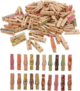 Houten Wasknijpers - Kleding Clips - Kleine Klusjes - Geverfd Hout - 3.5 cm - Multicolor — thumbnail 4