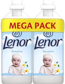 Lenor - Wasverzachter Sensitive 2x49 wasbeurten - 4 x 2x1.23 liter - Voordeelverpakking — thumbnail 2