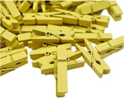 100 Stuks Houten Wasknijpers Mini Kleurrijk Natuurlijke Decoratie Clips — thumbnail 1