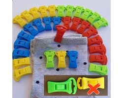 Sokken Clips - 36 Stuks - Kunststof - 4 Kleuren - Voor Wasdroger en Wasmachine