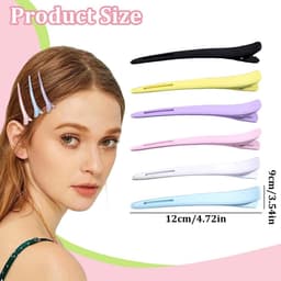 12x Professionele Kappers Klemmen voor Stylen & Knippen - Antislip Haarclips met Siliconen Band — thumbnail 5