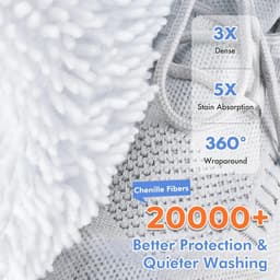 Famanu – 2 zakken voor schoenen - wasgoed - schoenentas met verborgen ritssluiting - 360°-reiniging - herbruikbaar en vormvast - voor waszakken - wit — thumbnail 4
