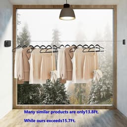 Waslijn Uittrekbaar - Drooglijn Kleding - Ruimtebesparend Droger - Zonder Boren Installatie - 48 Meter Lengte — thumbnail 3