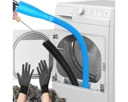 Droger Ventilatie Reiniger - Wasdroger Schoonmaakset - Verstopte Ventielen Vrij - Flexibele Lintborstel - Verstelbare Lengte - Blauw