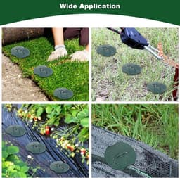 Grondankers en Bufferschijven Set - 100 Stuks, Anti-roest Verzinkt, U-vormige Haringen voor Tuin, Onkruidbarrière - Inclusief Haakopener, Hamer, Wanten - 150 x 35 mm, Groen — thumbnail 4