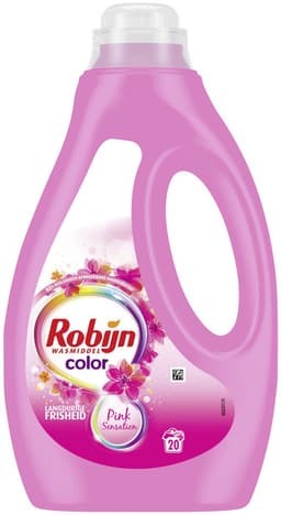 1 x Robijn Vloeibaar Wasmiddel Color Pink Sensation 20 Wasbeurten 1 liter- Kleurverzorging - Frisheid - Geur - Wasmiddel - Bonte Was — thumbnail 3