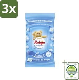 3 x Robijn Droogtrommeldoekjes Morgenfris 20 stuks per verpakking - Grootverpakking - Droogtrommeldoekjes - Wasgoed Drogen - Frisse Geur - Wasgoed Verzorgen - Kleuren Beschermen — thumbnail 1
