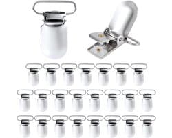 25pcs Silver Suspender Clips - 2.5cm Bed Sheet Clips - Metal Garter Clip Holder voor Mattress Cover - Sofa Cushion