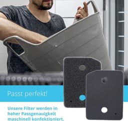 Set van 2 filters Geschikt voor Miele 9164761 droger warmtepompdroger, fijne - grof 207 x 157 x 30 mm, sponsfilter, filtermat condensdroger, Made in Germany, pluisfilter, schuimfilter spons — thumbnail 4