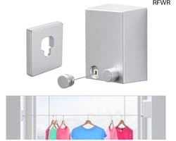 RFWR® Intrekbare waslijn voor binnen en buiten - Heavy Duty drooglijn voor wandmontage, 4,2 meter