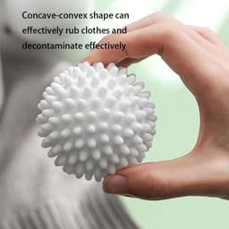 6 Pack Herbruikbare Drogerballen voor Pluizige Kleding - Set van 6 Stuks - Voor Wasdroger - Efficiënte Reiniging - Huishoudelijke Wasbal — thumbnail 5